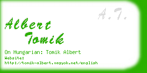 albert tomik business card